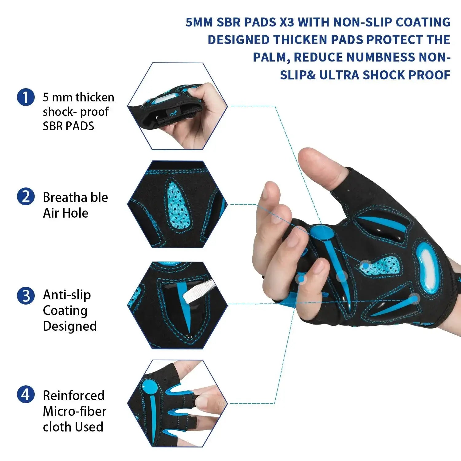 MOREOK Cycling Gloves Breathable MTB Road Bicycle Gloves