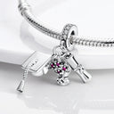 Charm Bead Sterling Silver Pink