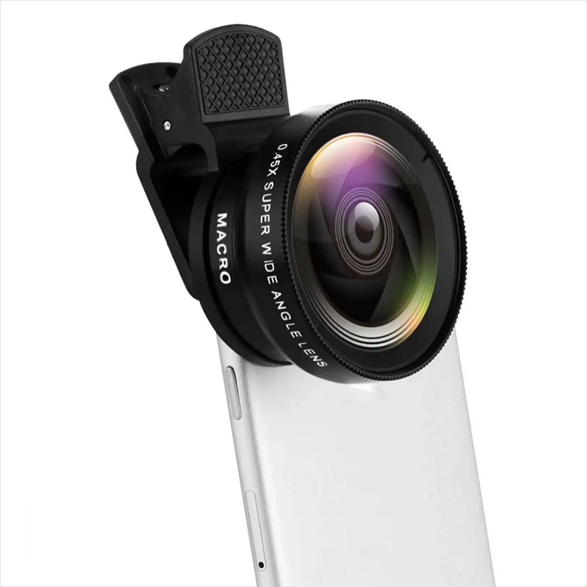 2-In-1 Mobile Phone Lens 0.45X Wide Angle Lens 10X Macro HD Camera Lens Universal for iPhone for Android Phone Len Clip