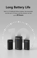 Boya Bywmics5 Wireless Lavalier Microphone Kit For Iphone Android Youtube Vlogging