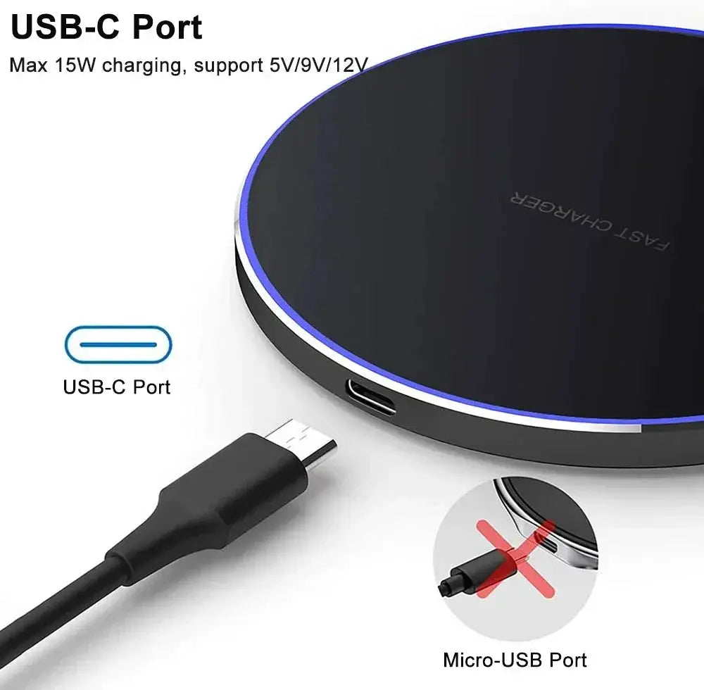 15W Wireless Charger Pad For iPhone 16 15 14 13 12