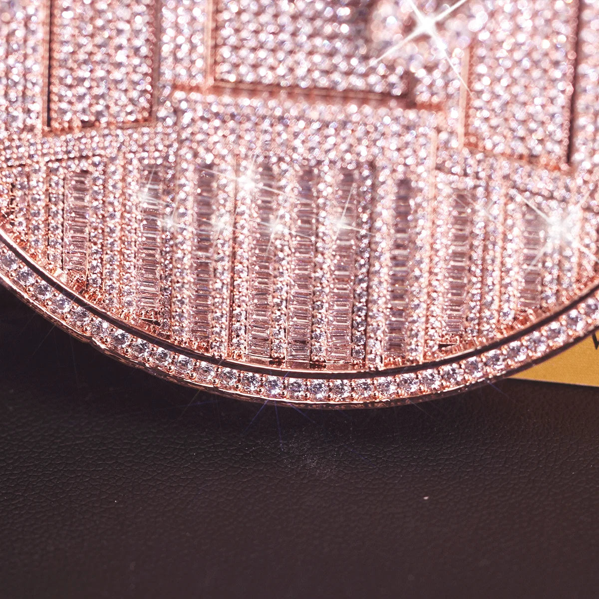Iced Out Bridge Round Pendant