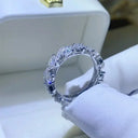 Sterling Silver Moissanite Wavy Ring