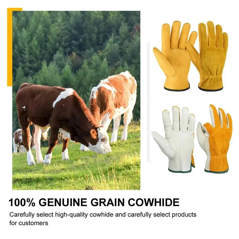 Cowhide Driver Work Gloves for High Quality Hunting Grip