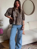 Leopard Print Bow Blouse Chic Statement Piece for Women