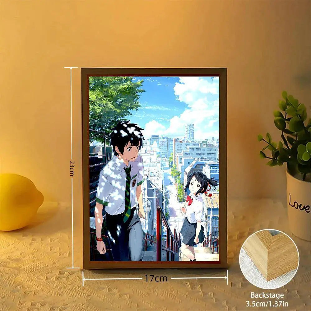 Your Name Anime Night Light Photo Frame LED Lamp Decor