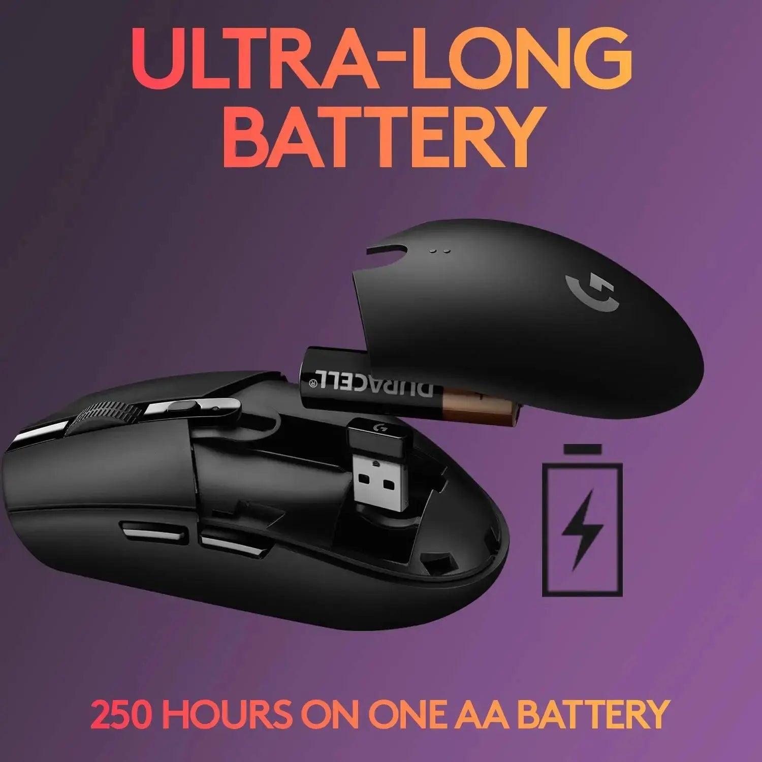 Logitech G304 Wireless Gaming Mouse 12000 DPI USB Type A