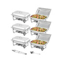 SucceBuy Rectangle Chafing Dish Packs W/ Full Size Pans Buffet