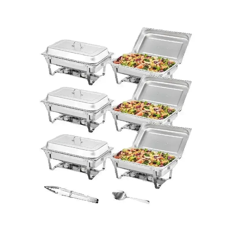 SucceBuy Rectangle Chafing Dish Packs W/ Full Size Pans Buffet — product view 1