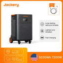 Jackery E5000 Plus Portable Power Station with 5m Extension Cable, 5035Wh LiFePO4, 7200W 120V/240V, Expandable to 60kWh, Essential Emergency Home Backup Power