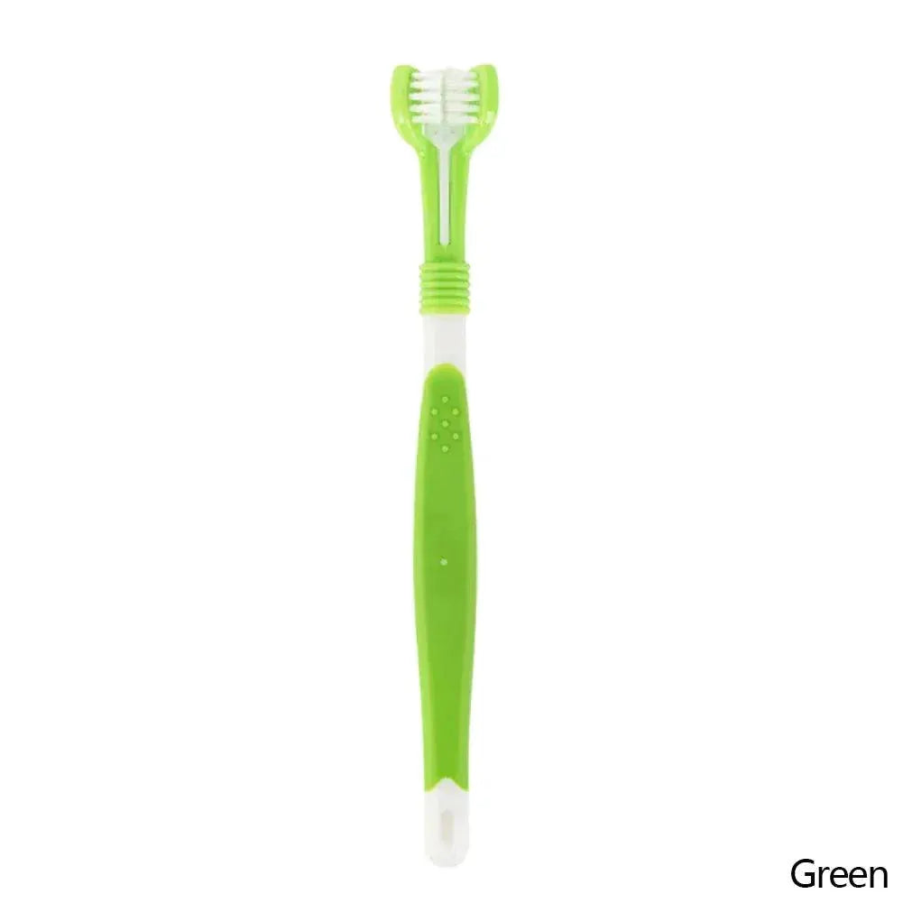 Three Head Pet Toothbrush For Bad Breath Teeth Care Tool