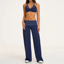 Fitness Set Women Stripes Polka Dot Capri