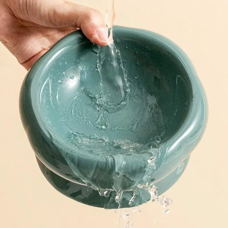 Ceramic Elevated Pet Feeding Bowl for Cats and Dogs