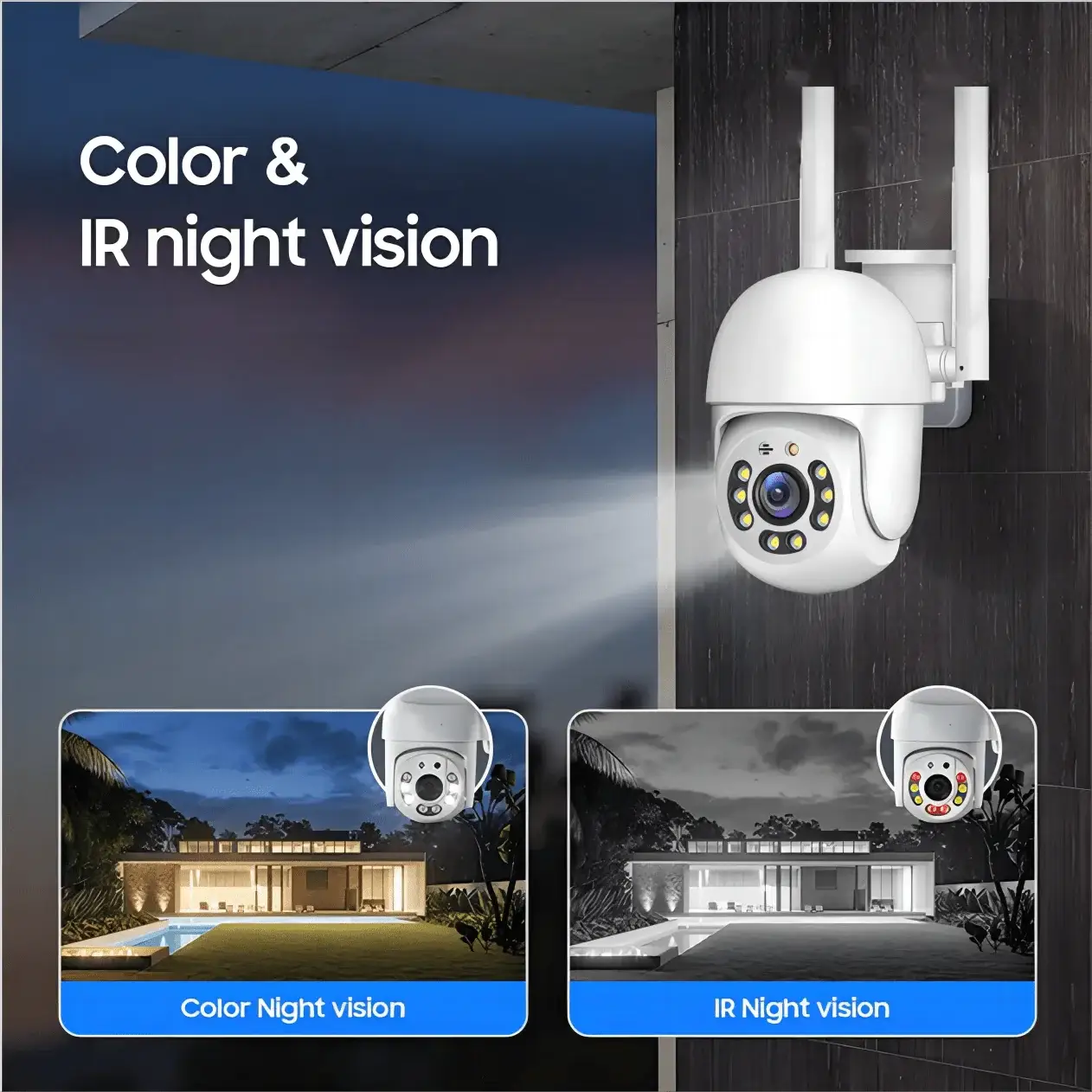 Tuya 4MP PTZ WiFi Outdoor Camera IP66 Weatherproof 5G Dual Band Security - stepyours.com