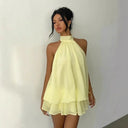 Womens Backless Halter Dress for Parties