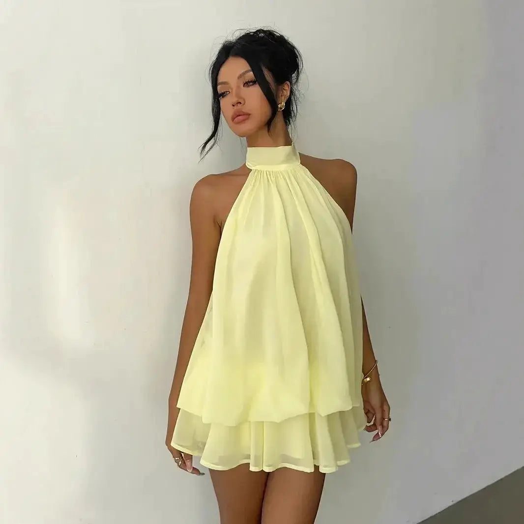 Womens Backless Halter Dress for Parties — product view 17