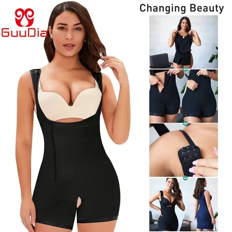 Guudia Slimming Bodysuit With Side Zipper For Tummy Control