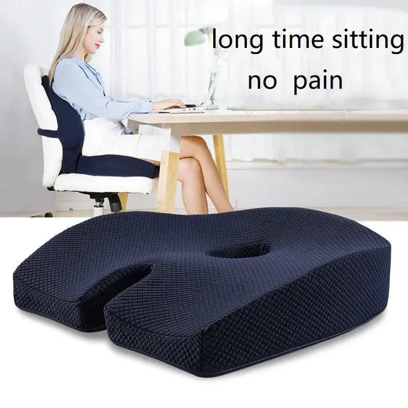 Ergonomic Memory Foam Seat Cushion Tailbone Pain Relief