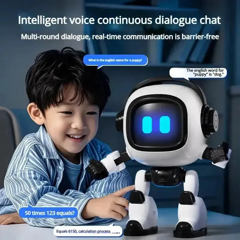 AI Desk Robot With Voice Recognition For Kids Screen Free Language Practice