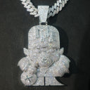 Iced Out D Monkey Pendant