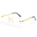 Stylish Rimless Pilot Sunglasses with UV400 Protection