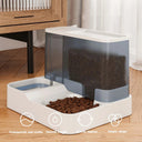 Large Cat Feeder Water Dispenser Wet Dry Separation Bowl