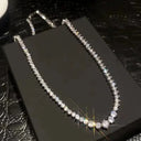 Elegant Moissanite Collarbone Necklace
