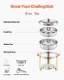 SucceBuy Pack Chafing Dish Buffet Set Stainless Steel Chafer Full