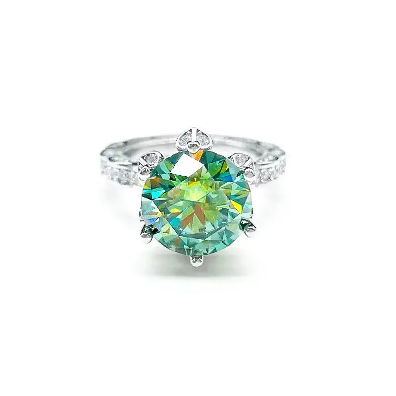 Sterling Silver Silver Round Moissanite Ring — product image 5