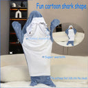 GY 1pcs Trendy Sand Sculpture Shark Sleeping Bag Flannel