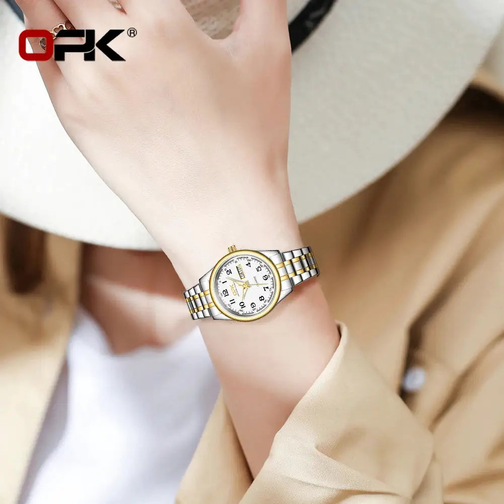 Womens Stainless Steel Quartz Watch