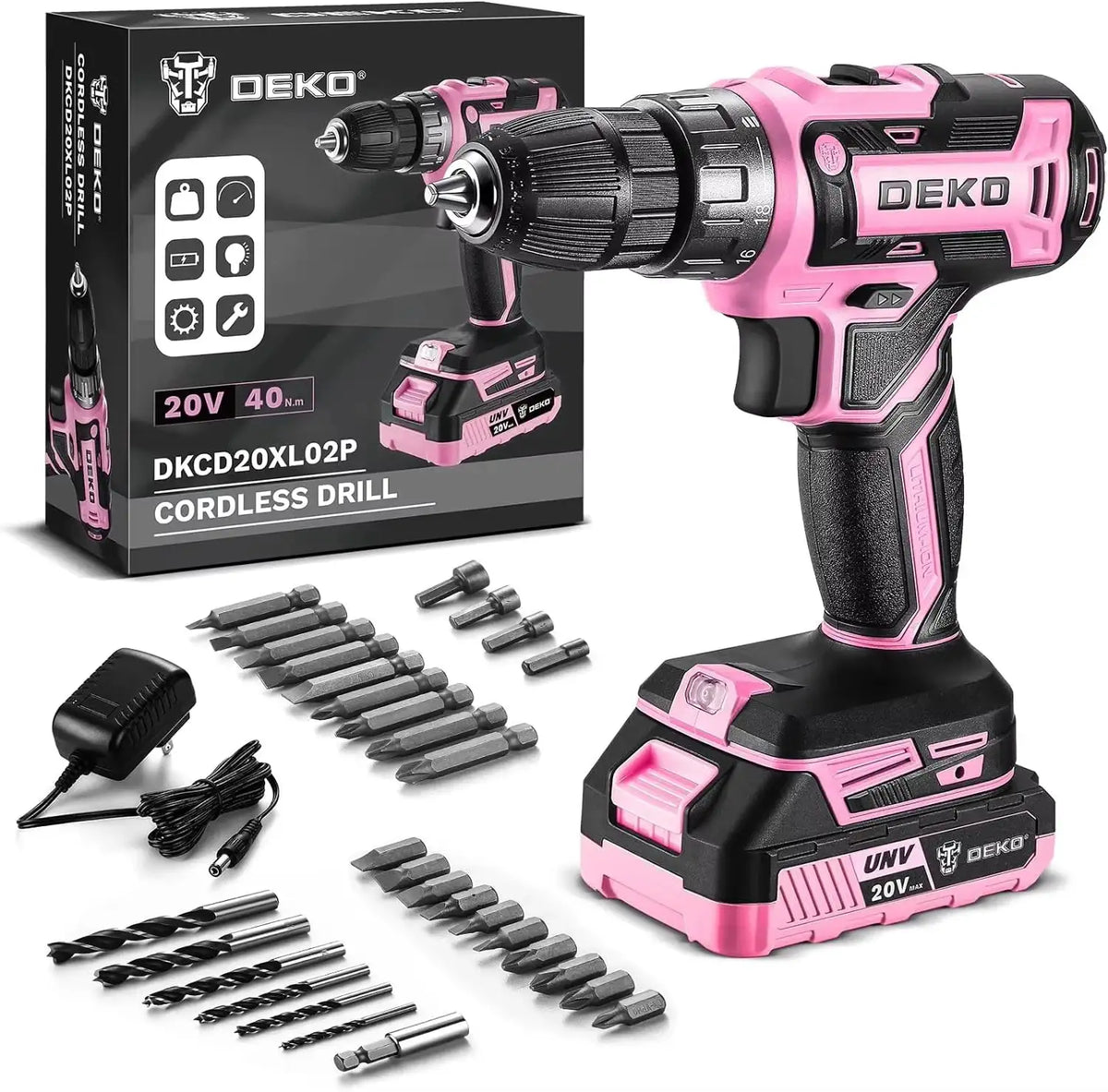 DEKO Women Drill Battery Charger — product view 10