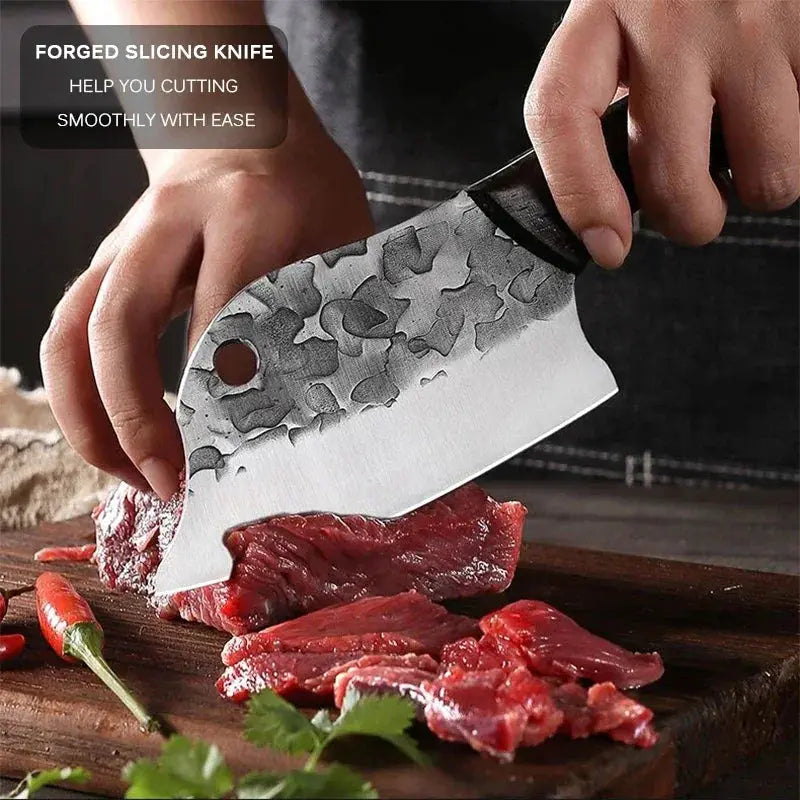 Hand Forged Full Tang Meat Cleaver For Kitchen And BBQ