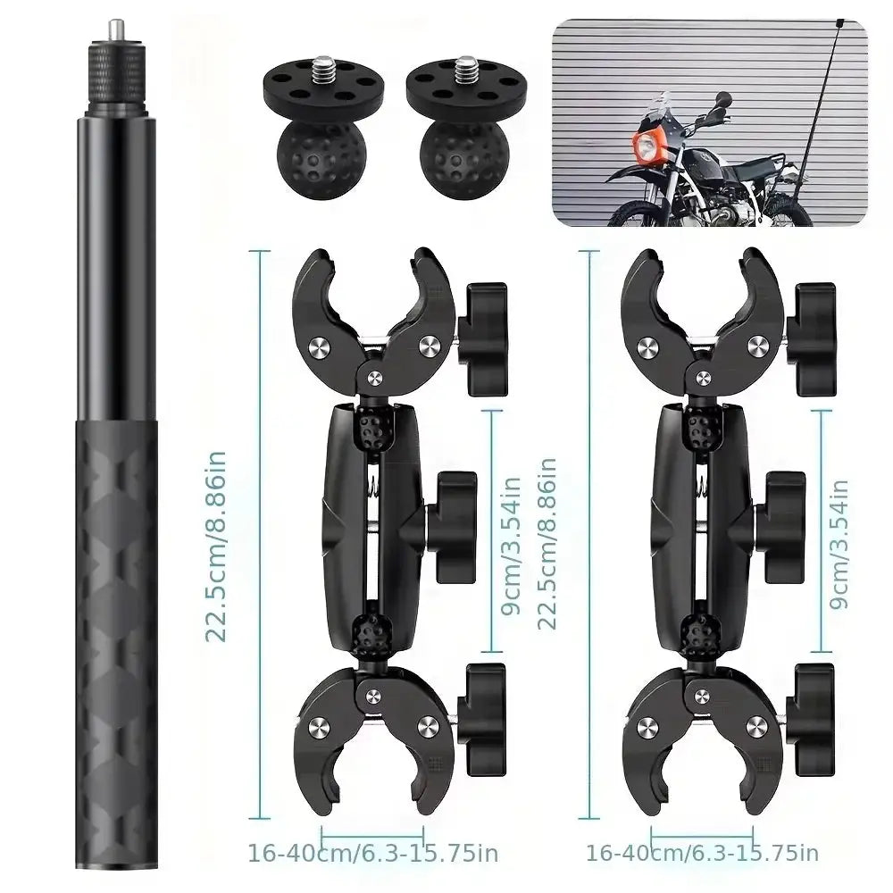 For Insta360 x2 x3 x4 x5 Motorcycle Bike Mount Selfie Stick for Insta 360 x2 x3 x4 x5 Moto Monopod Handlebar Accessories Kit