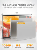 UPERFECT 18.5" 120Hz Portable Monitor – 1080P IPS Second Screen with HDMI USB-C & Speakers