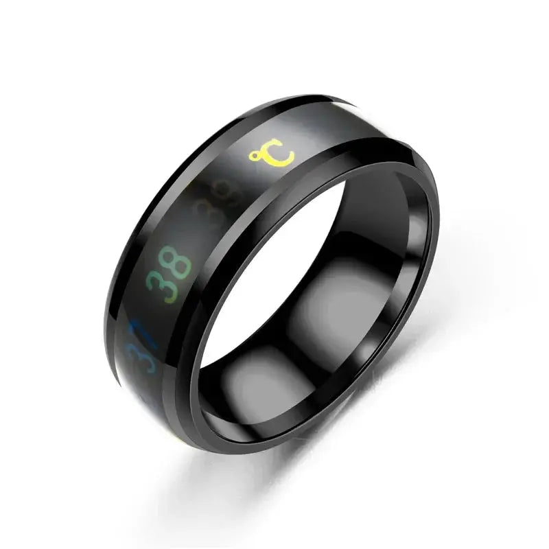 Temperature Ring Titanium Steel Mood Ring Jewelry Unisex