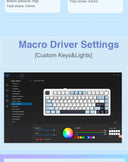 Aula F75 2.4G Wireless Bluetooth Keyboard RGB 75 Percent