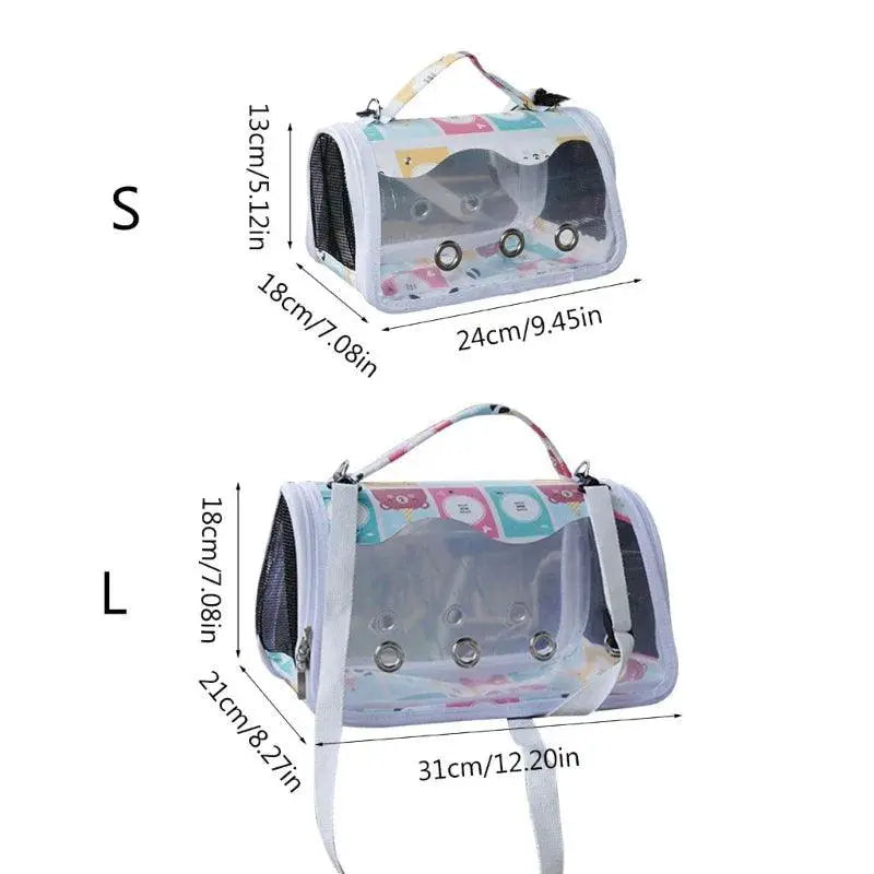 FeatherTrail Bird Travel Carrier With Feeding Cup And Stand