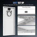 Rvpozwer 100W Rigid Solar Panel