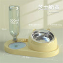 Pet Bowl Automatic Feeder Water Dispenser Double Dish Stand