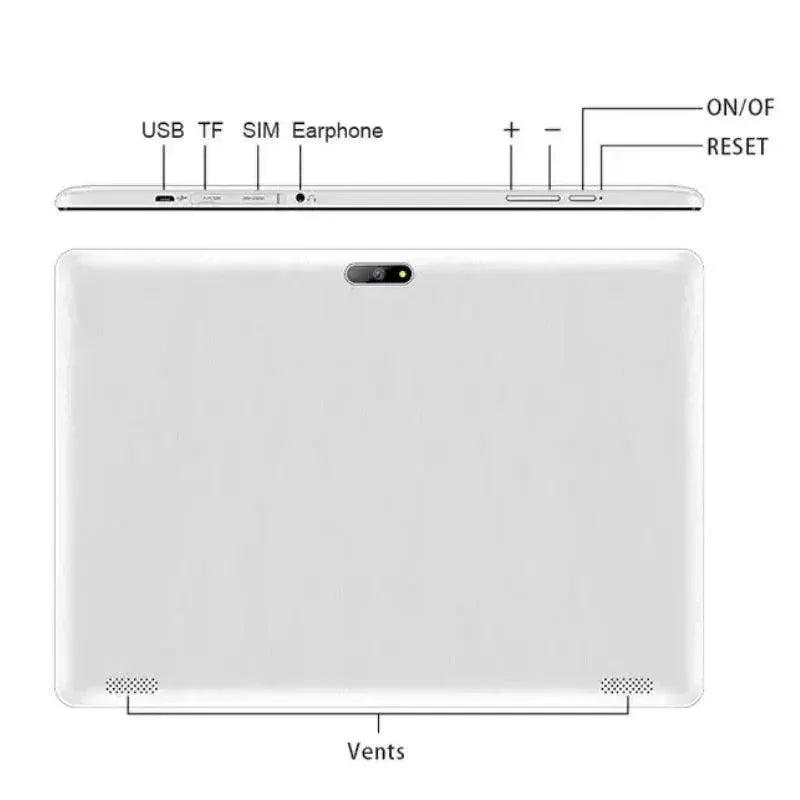10.1 Inch Android 9.0 Tablet With 3G Calling And Stylus Pen