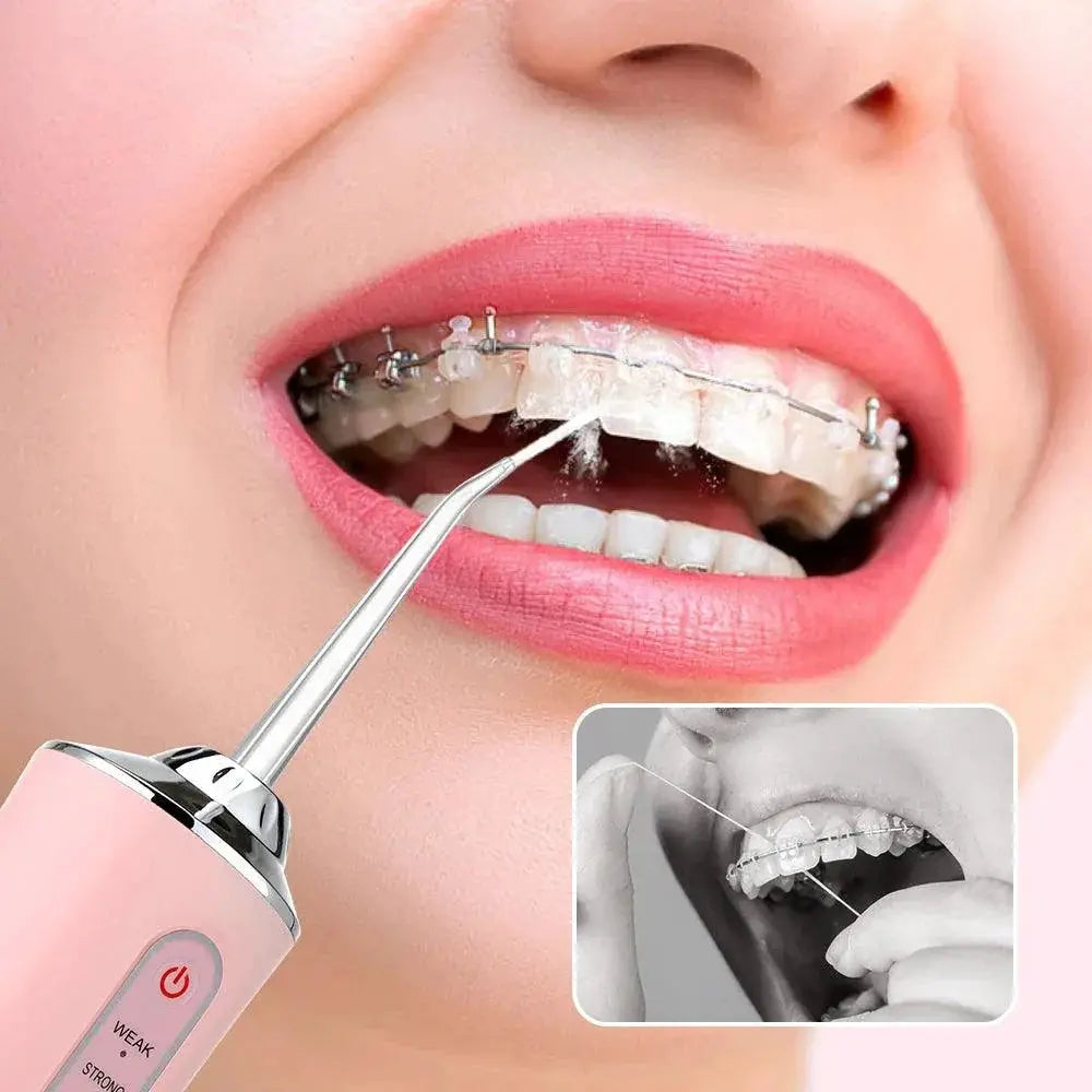 Portable USB Rechargeable Dental Water Flosser With 4 Tips
