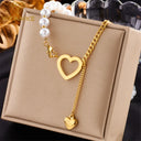XIYANIKE 316L Stainless Steel Gold Color Love Heart Necklace