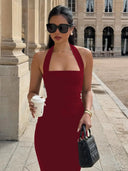 Flattering Halter Maxi Dress for Prom