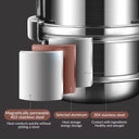 Portable 304 Stainless Steel Mini Pressure Cooker for Quick Meals