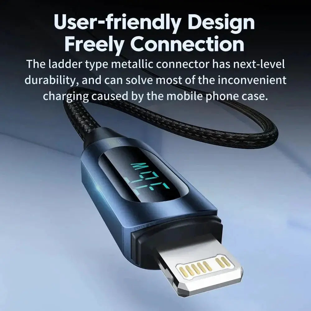 Toocki PD Fast Charging Cable For iPhone iPad LED Indicator