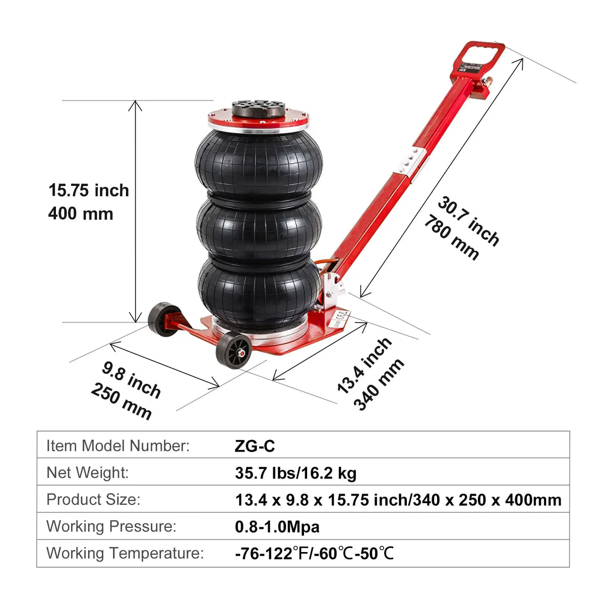 Ton Heavy Duty Air Bag Jack SUV — product view 7