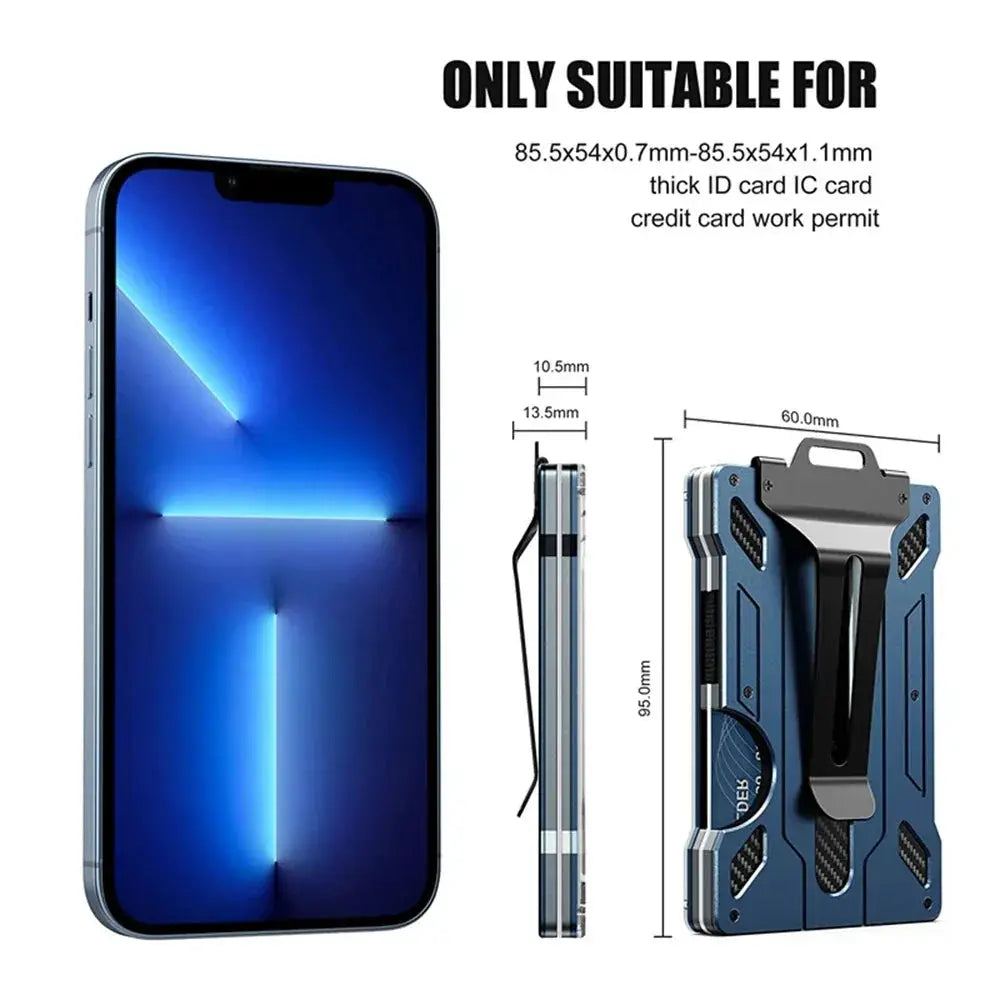 Custom Name Wallet For Men Slim Aluminum RFID Blocking
