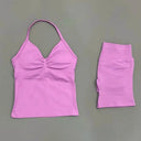 Women Seamless Yoga Set With Tummy Control Shorts