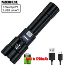 Led Flashlight - Rechargeable 2000Lm Zoom Bright